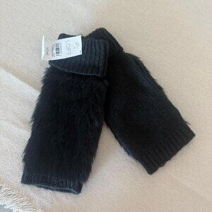 LOFT Faux Fur Knit Arm Warmers (NWT)